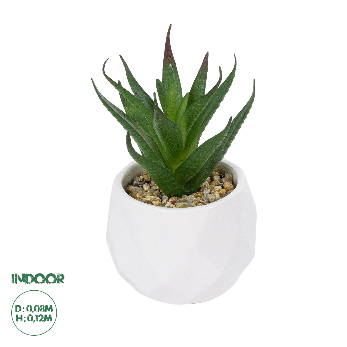 Τεχνητός Κήπος Succulent Aloe Potted Plant Glint® Διακοσμητικό Φυτό Αλόη Φ8 X Υ12Cm