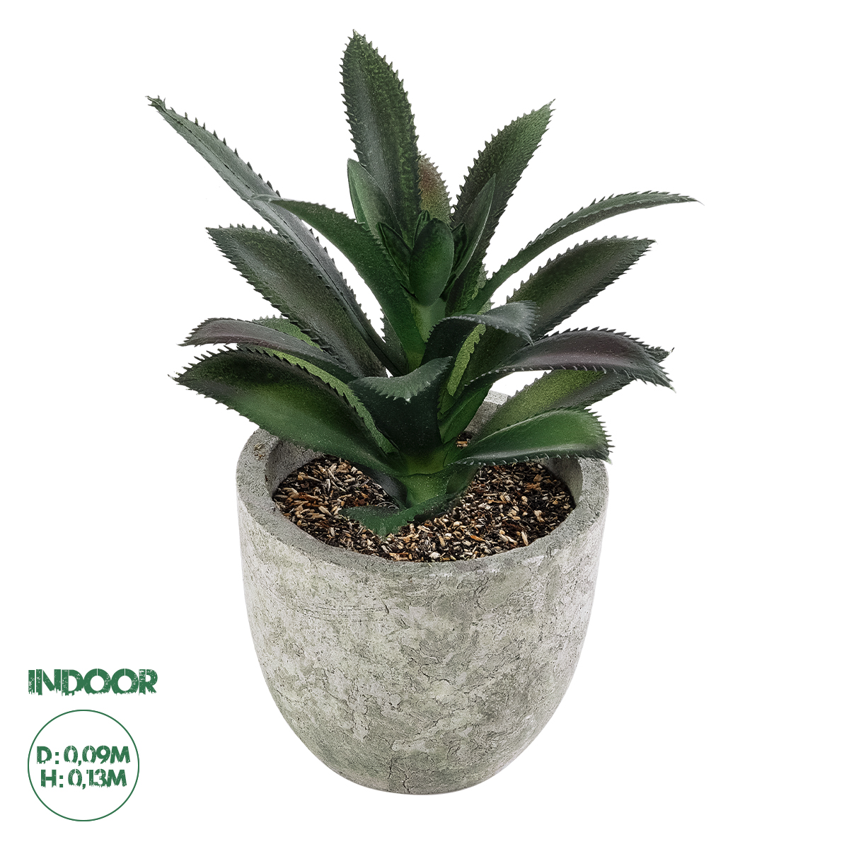 Τεχνητός Κήπος Succulent Aloe Glint® Διακοσμητικό Φυτό Παχύφυτο Αλόη Υ13Cm