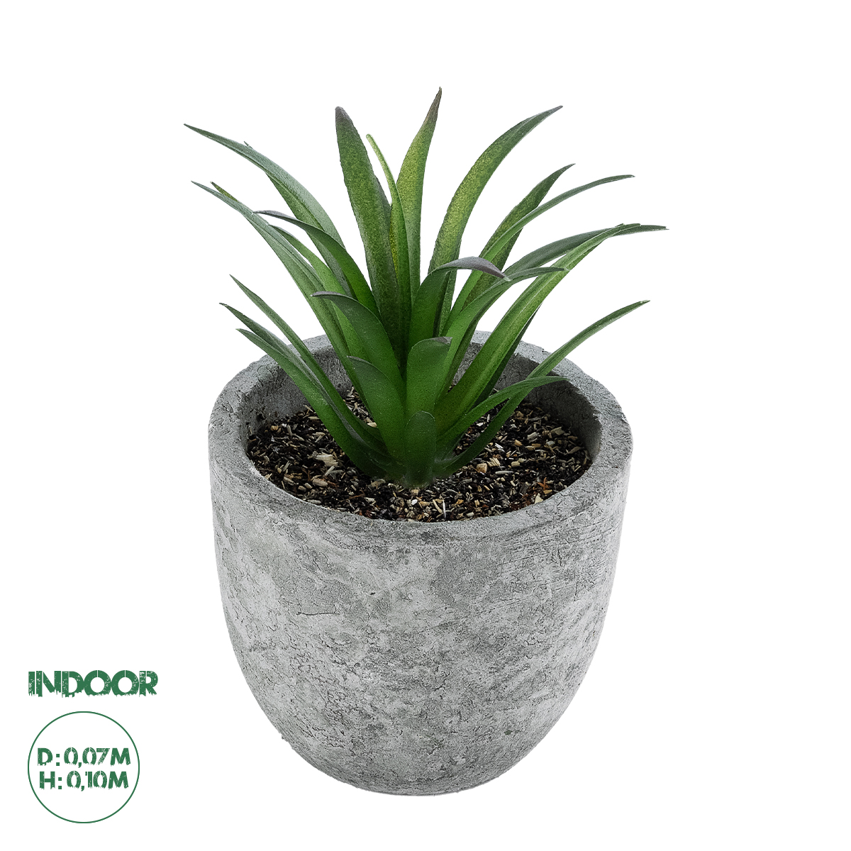 Τεχνητός Κήπος Succulent Aloe Glint® Διακοσμητικό Φυτό Παχύφυτο Αλόη Υ10Cm