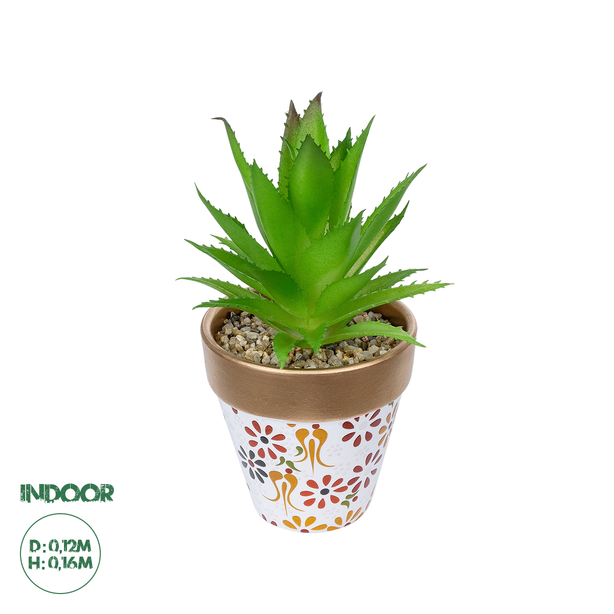 Τεχνητός Κήπος Succulent Aloe Potted Plant Glint® Διακοσμητικό Φυτό Αλόη Φ12 X Υ16Cm