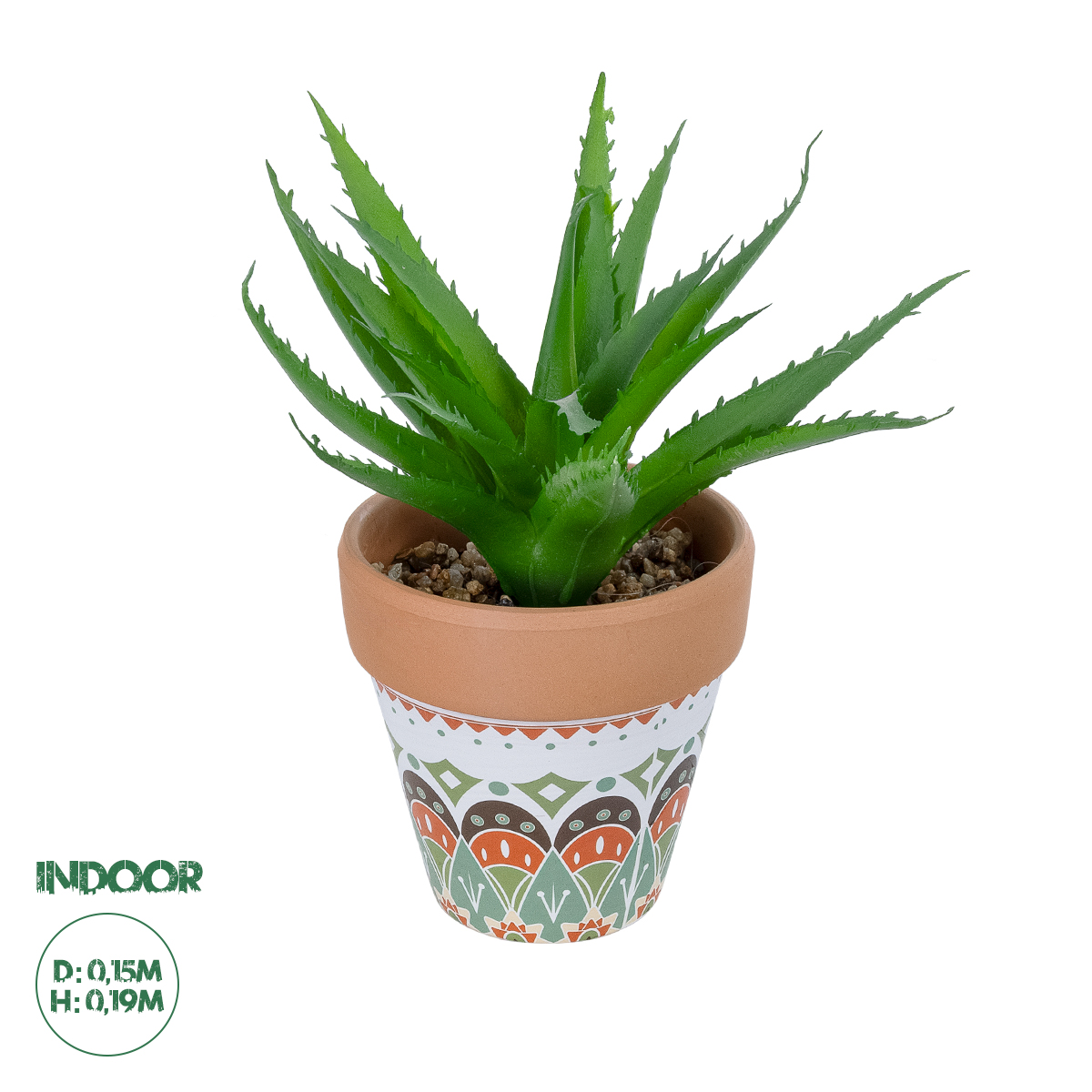 Τεχνητός Κήπος Succulent Aloe Potted Plant Glint® Διακοσμητικό Φυτό Αλόη  Φ15 X Υ19Cm