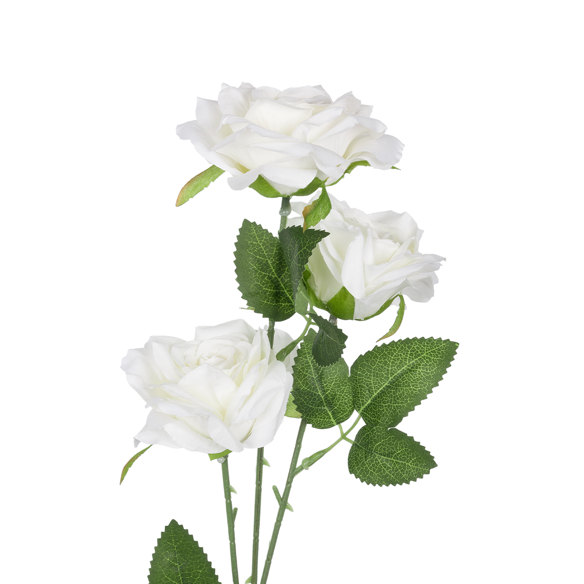 Τεχνητός Κήπος White Rose Branch Glint® Τεχνητό Διακοσμητικό Κλαδί Λεύκο Τριαντάφυλλο Y66Cm