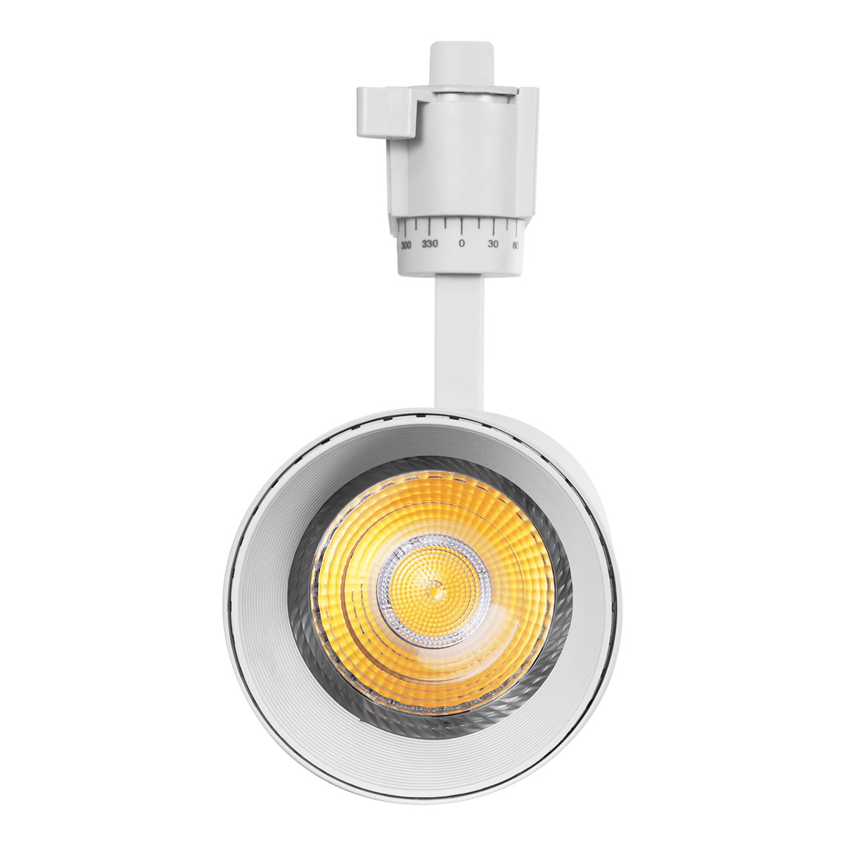 Globostar Glint® Μονοφασικό Bridgelux Cob Led Λευκό Φωτιστικό Σποτ Ράγας 30W 230V 3600Lm 30° Θερμό Λευκό 3000K