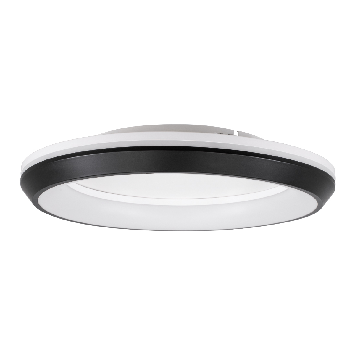 Melina Glint® Πλαφονιέρα Οροφής Κύκλος Led Cct 55W 6376Lm 120° Ac 220-240V - Εναλλαγή Φωτισμού Μέσω Τηλεχειριστηρίου All In One Ψυχρό Λευκό 6000K+Φυσικό Λευκό 4500K+Θερμό Λευκό 2700K Dimmable Φ48Cm - Μαύρο