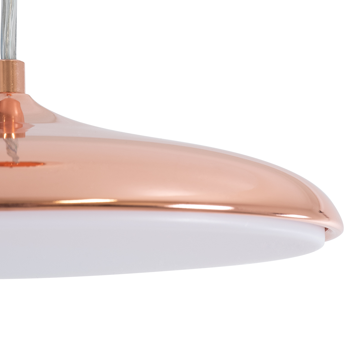 Baron Glint® Κρεμαστή Πλαφονιέρα Οροφής Led Cct 12W 1440Lm 120° Ac 220-240V - Εναλλαγή Φωτισμού Μέσω Διακόπτη On/Off All In One Ψυχρό 6000K+Φυσικό 4500K+Θερμό 2700K Φ25 X Υ8Cm - Χάλκινο Πλατίνα