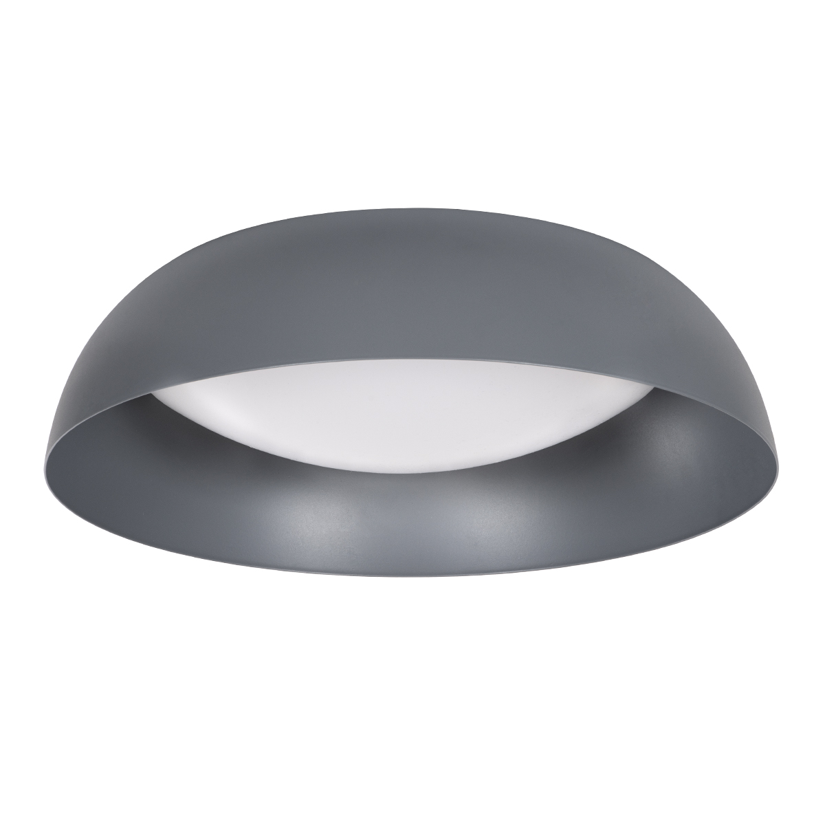 Anatolia Glint® Πλαφονιέρα Οροφής Led Cct 60W 6900Lm 120° Ac 220-240V - Εναλλαγή Φωτισμού Μέσω Τηλεχειριστηρίου All In One Ψυχρό 6000K+Φυσικό 4500K+Θερμό 2700K Dimmable Φ43Cm - Γκρι Ανθρακί