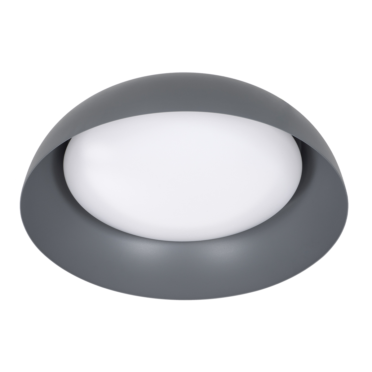 Anatolia Glint® Πλαφονιέρα Οροφής Led Cct 60W 6900Lm 120° Ac 220-240V - Εναλλαγή Φωτισμού Μέσω Τηλεχειριστηρίου All In One Ψυχρό 6000K+Φυσικό 4500K+Θερμό 2700K Dimmable Φ43Cm - Γκρι Ανθρακί