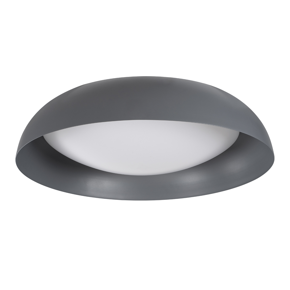 Anatolia Glint® Πλαφονιέρα Οροφής Led Cct 75W 8625Lm 120° Ac 220-240V - Εναλλαγή Φωτισμού Μέσω Τηλεχειριστηρίου All In One Ψυχρό 6000K+Φυσικό 4500K+Θερμό 2700K Dimmable Φ60Cm - Γκρι Ανθρακί