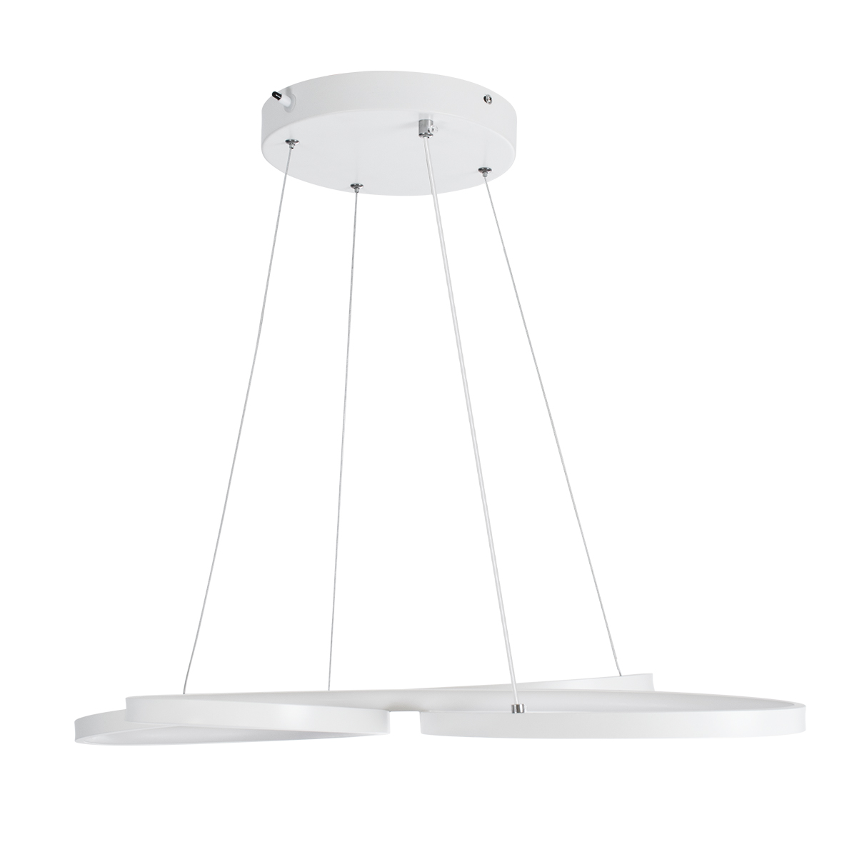 Butterfly Glint® Κρεμαστό Φωτιστικό Οροφής Design Led Cct 75W 8400Lm 300° Ac 220-240V - Εναλλαγή Φωτισμού Μέσω Τηλεχειριστηρίου All In One Ψυχρό 6000K+Φυσικό 4500K+Θερμό 2700K Dimmable Μ71 X Π52 X Υ4Cm - Λευκό