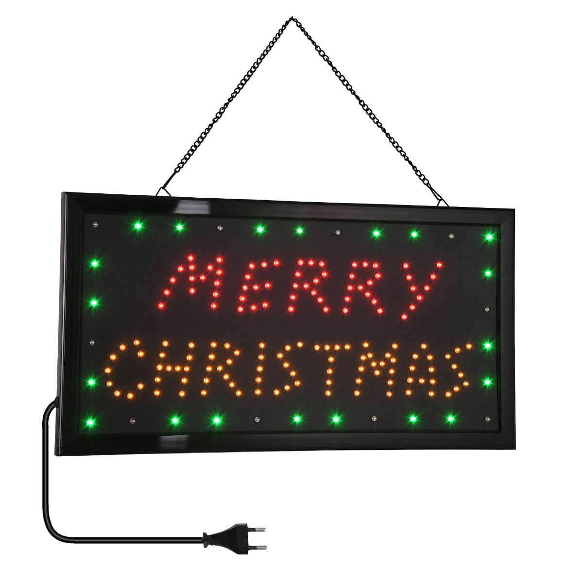 Glint® Φωτιστικό Ταμπέλα Led Σήμανσης Merry Christmas Με Πρίζα Ac 230V Μ48Xπ25Xυ2Cm