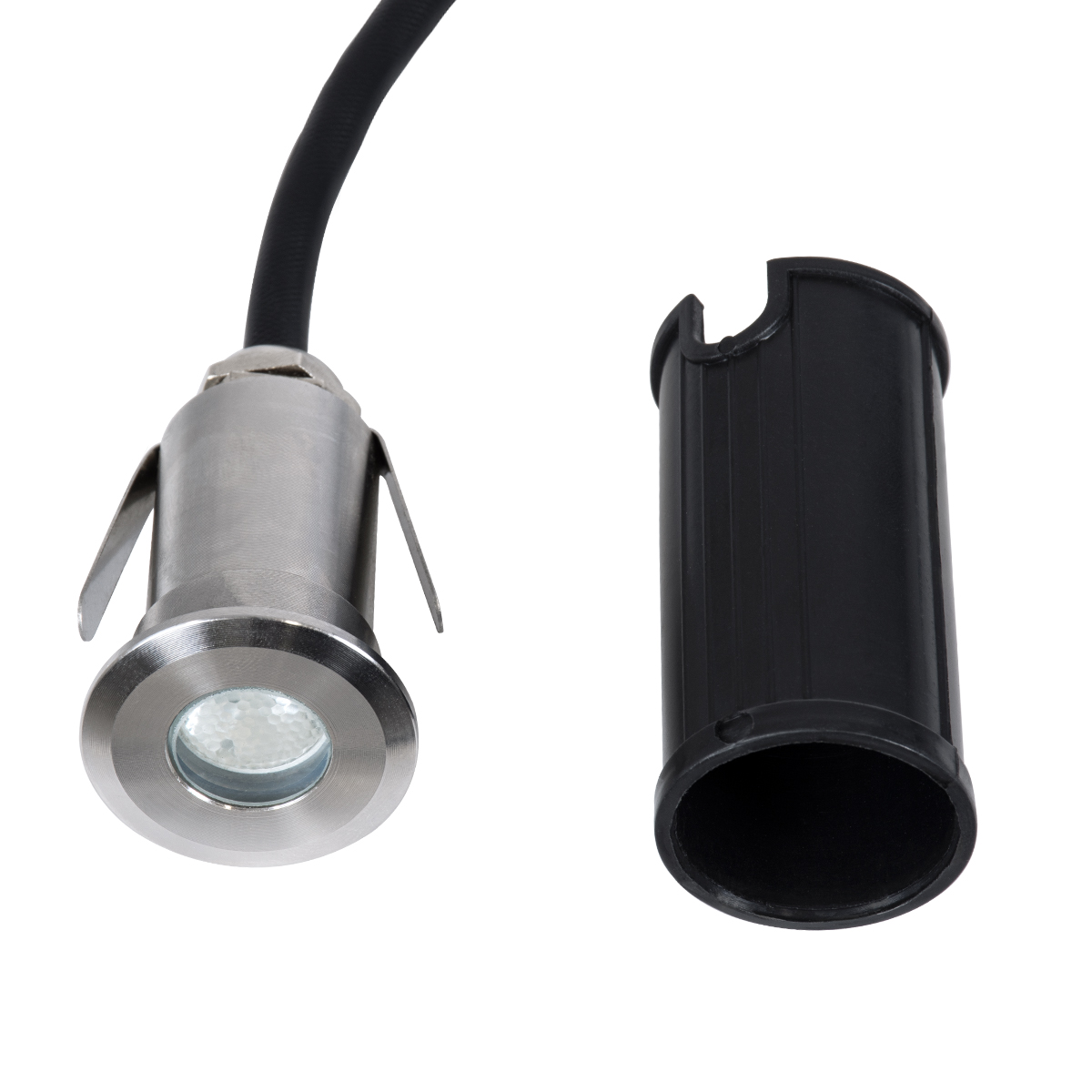 Underground-Gena Glint® Χωνευτό Φωτιστικό Σποτ Δαπέδου Led 1W 80Lm 5° Dc 24V Αδιάβροχο Ip68 Φ3 X Υ6Cm Μπλε - Ανοξείδωτο Ατσάλι