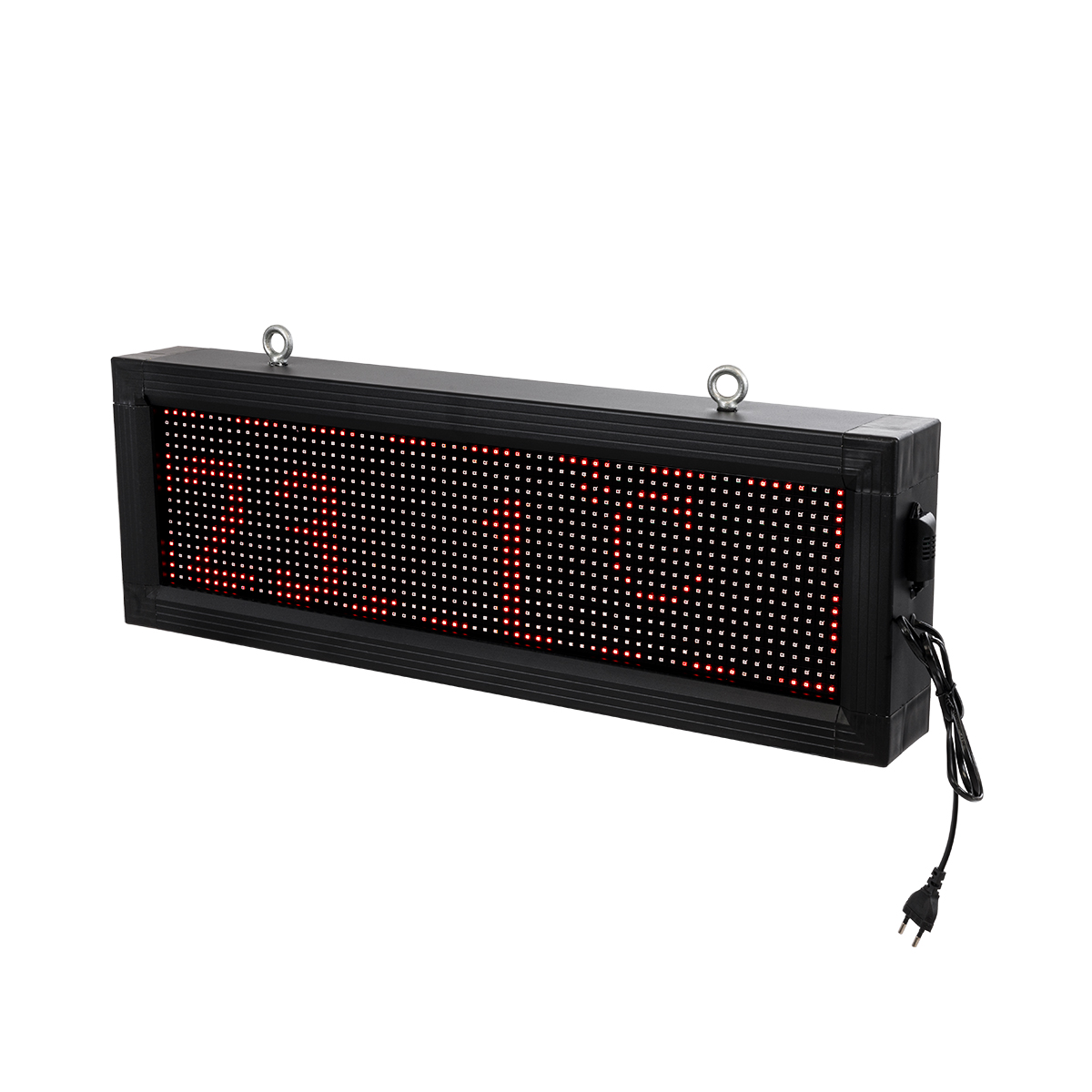 Display Glint® Led Scrolling Display 64X16Cm - Κυλιόμενη Ψηφιακή Πινακίδα / Επιγραφή Μονής Όψης P10 Led Smd Ac 220-240V - Λειτουργία Μέσω Wi-Fi Με Εφαρμογή App - Αισθήτηρας Θερμοκρασίας Και Υγρασίας - Αδιάβροχο Ip65 - Μ72 X Π9 X Υ24Cm - Κόκκινο - 1 Χρόνο