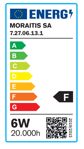 E27 LED Filament G45 6watt (7.27.06.13.1)