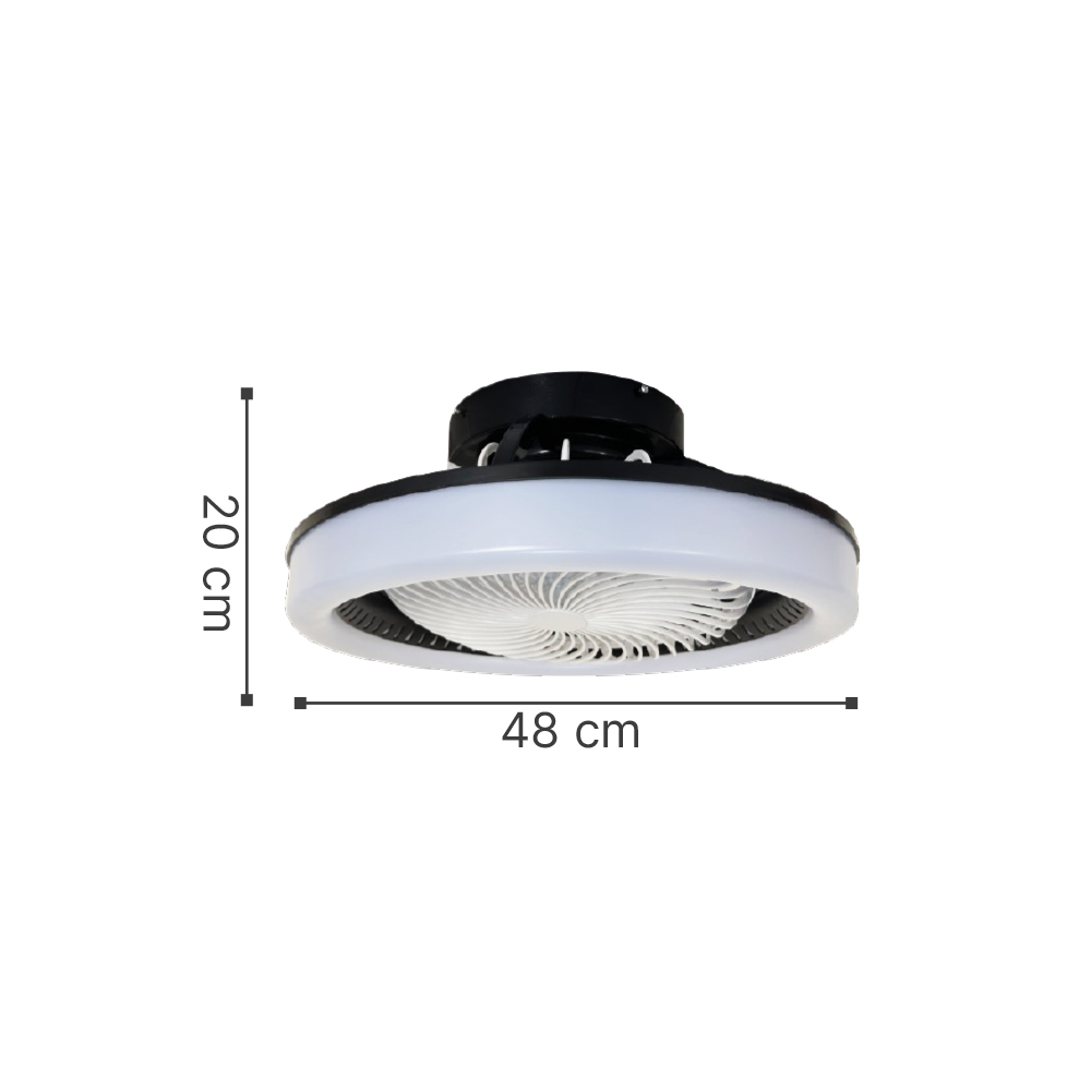 Ανεμιστήρας-Φωτιστικό Fan Light LED Οροφής 36W 3CCT σε Μπλε