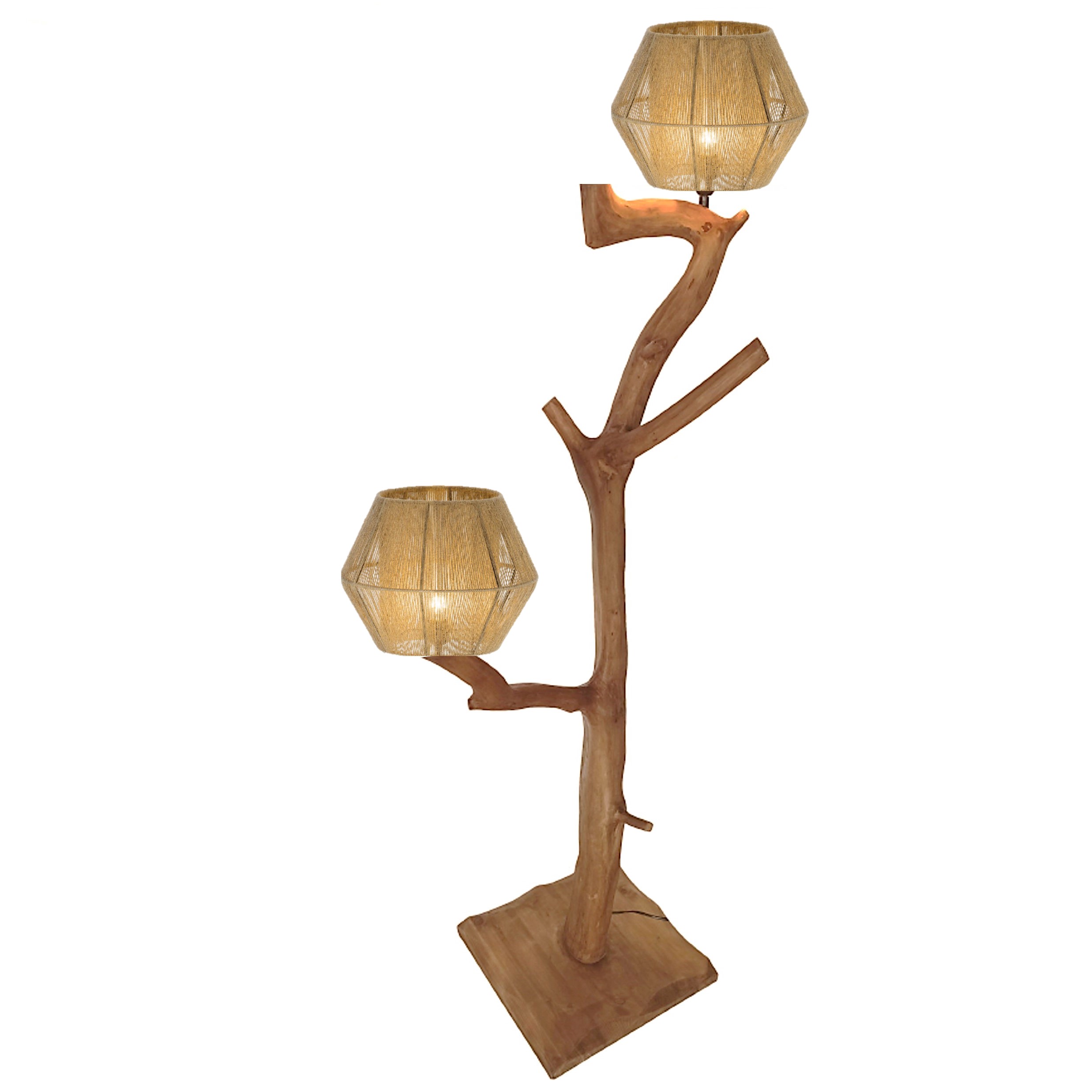 Illuminated Tree Lamp: Πολυτελές Επιδαπέδιο Φωτιστικό με Ξύλινο Σκελετό AG 210202