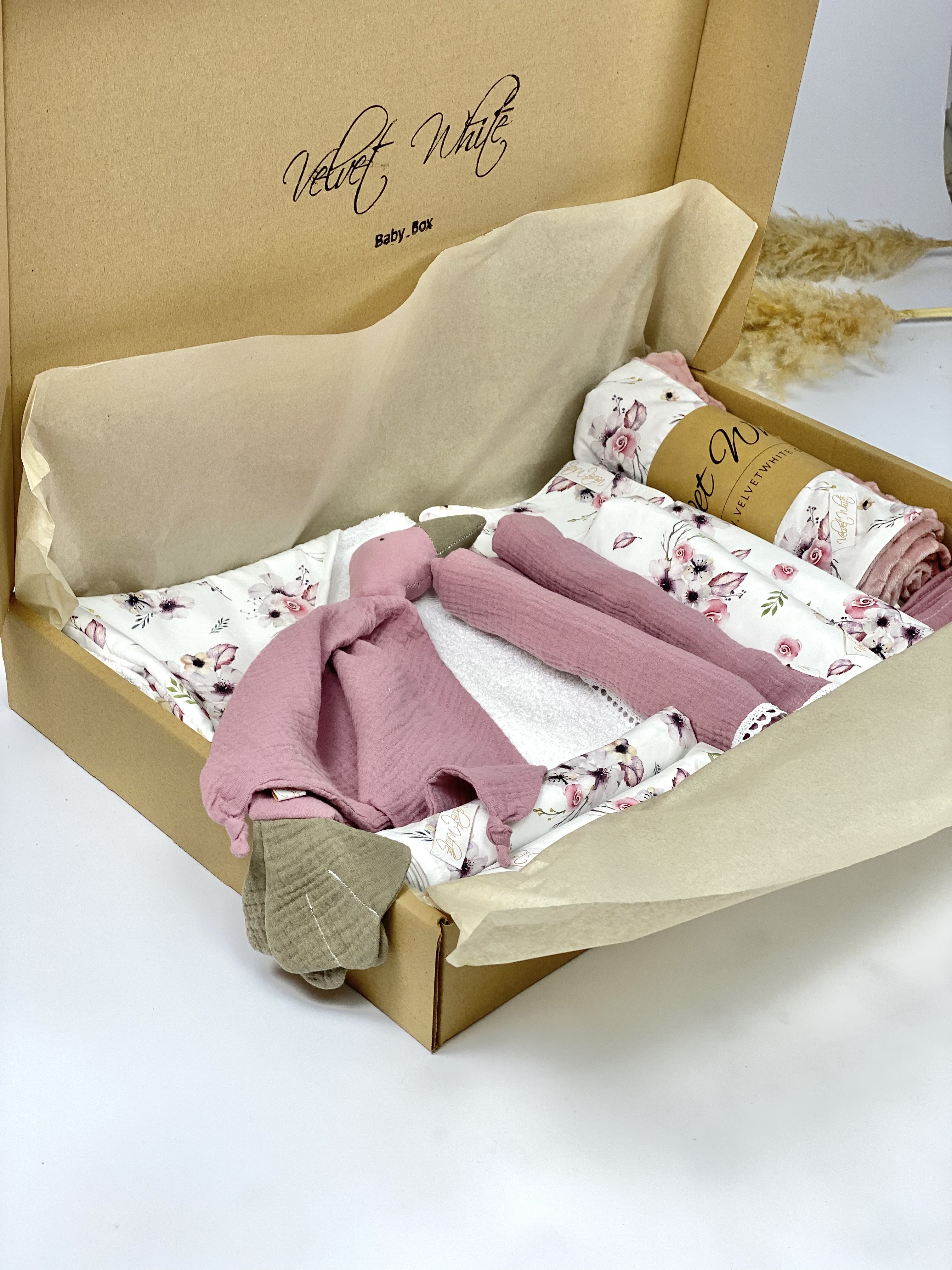 Pink Eucalyptus Baby Box