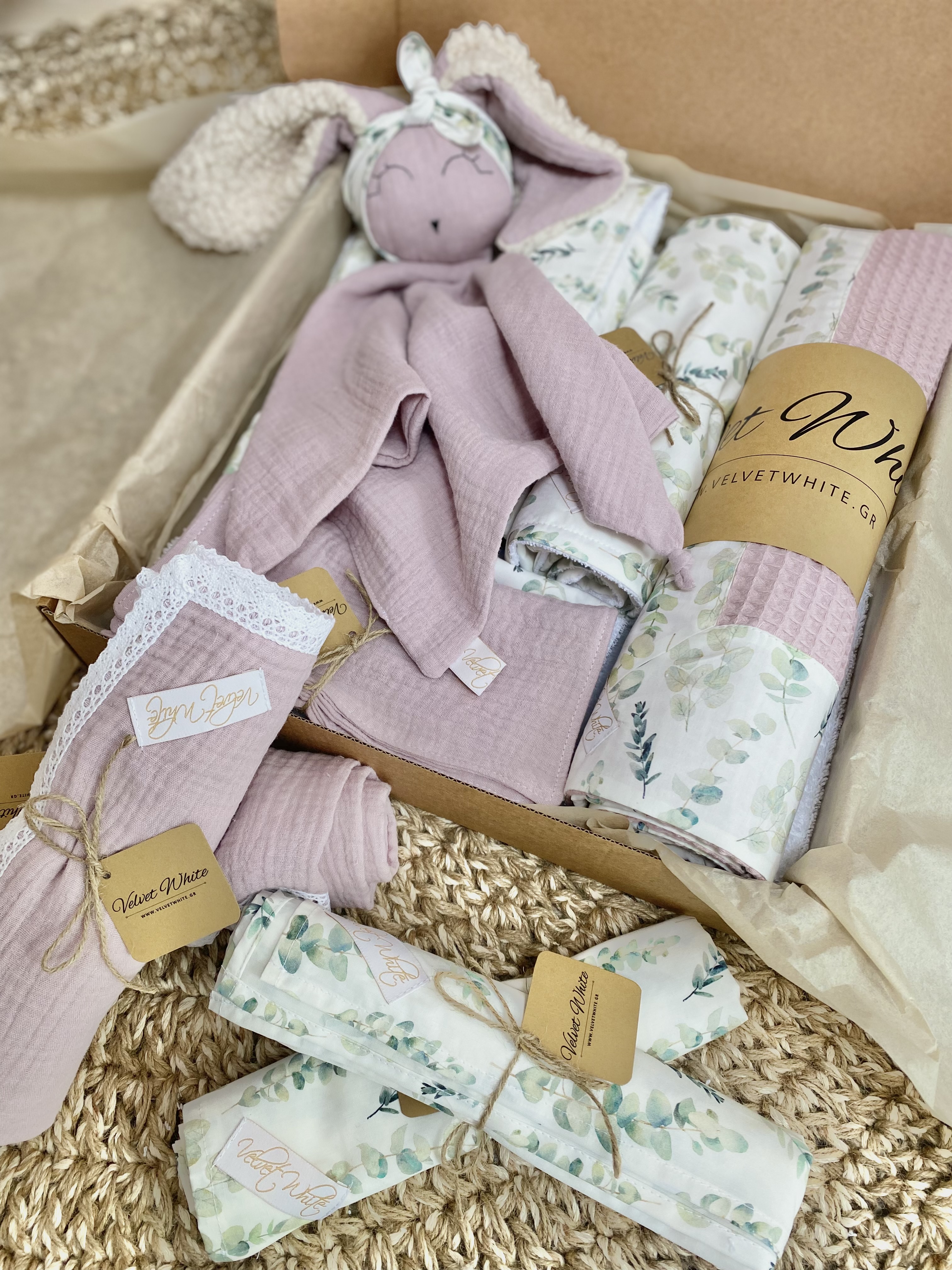 Pink Eucalyptus Baby Box