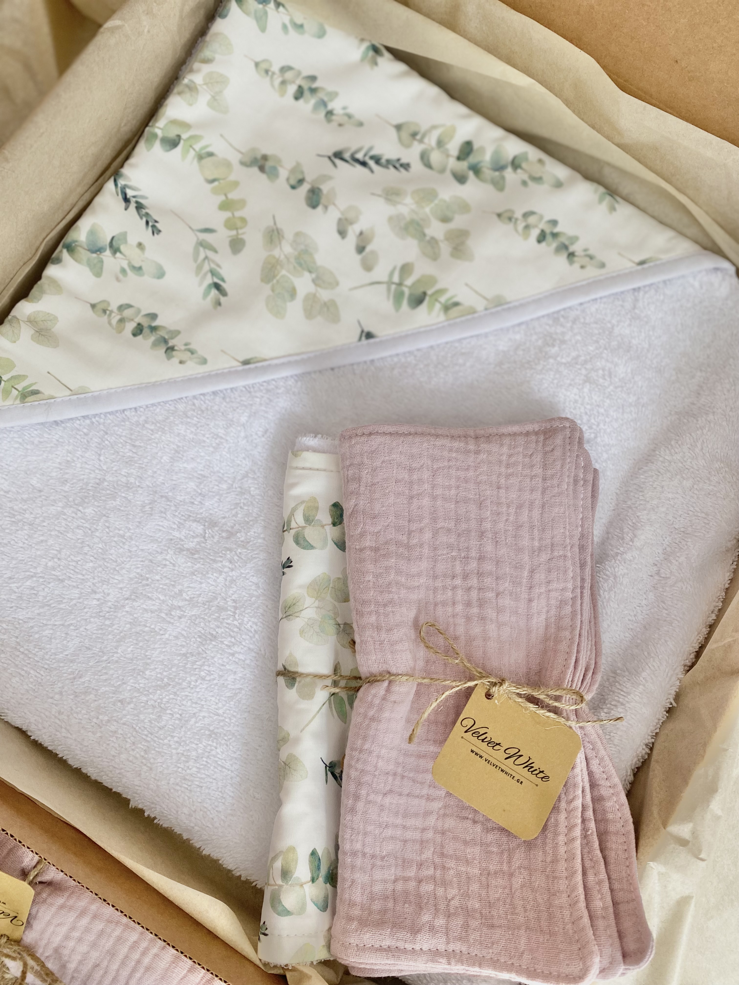 Pink Eucalyptus Baby Box