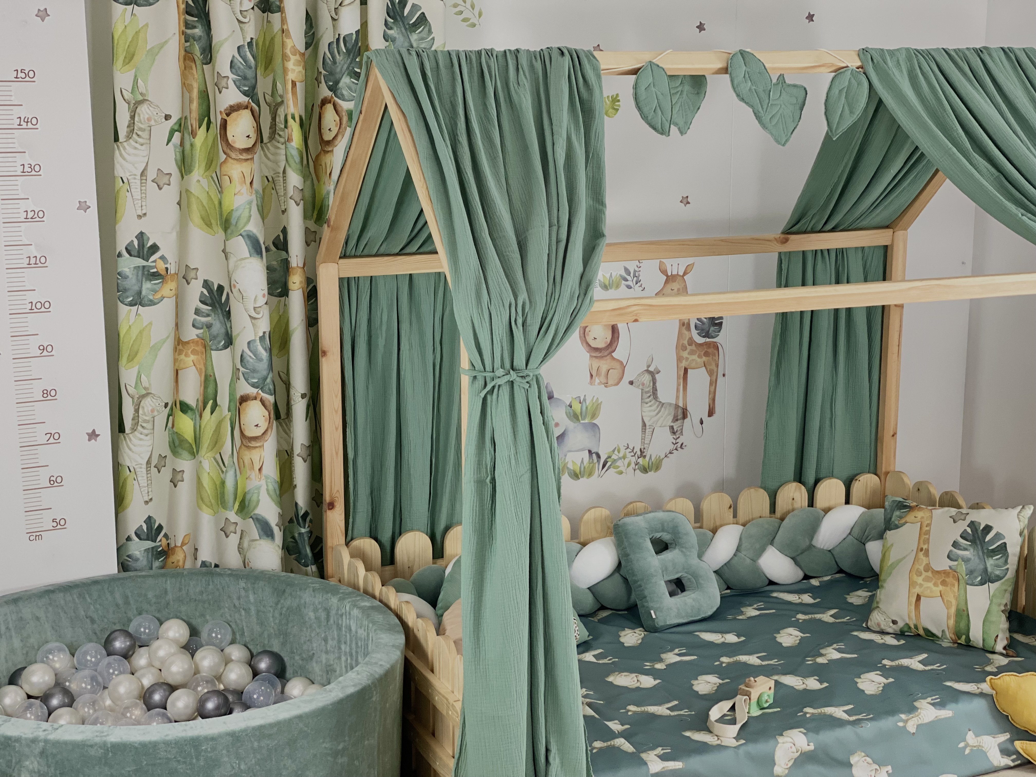 Κουρτίνες κρεβατιού-Canopy Bed Mint green