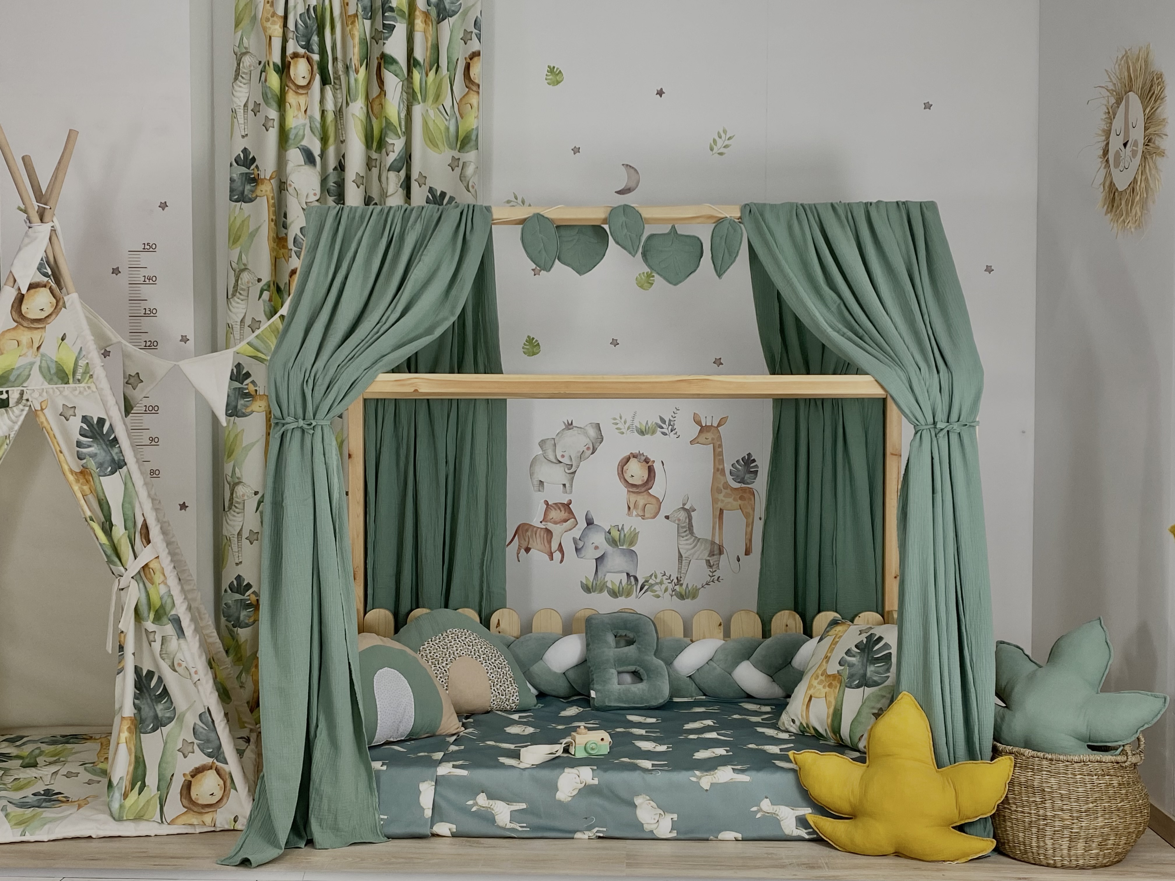 Κουρτίνες κρεβατιού-Canopy Bed Mint green