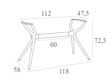 AIR ΒΑΣΗ WHITE MEDIUM 118X58X72,5εκ. ΠΟΛ/ΝΙΟΥ