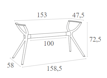 AIR ΒΑΣΗ WHITE XL 158,5X58X72,5εκ. ΠΟΛ/ΝΙΟΥ