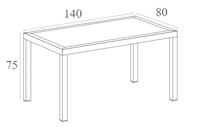 ARES ΤΡΑΠΕΖΙ 140Χ80Χ75εκ. WHITE ΠΟΛ/ΝΙΟΥ