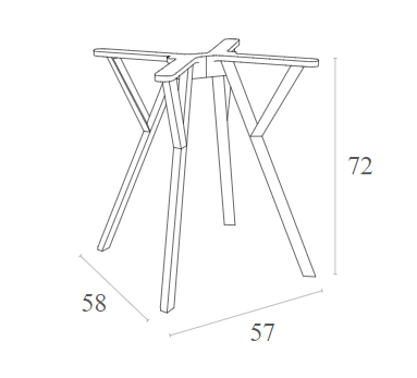 MAX ΒΑΣΗ BLACK SMALL 57X58X72εκ. ΠΟΛ/ΝΙΟΥ