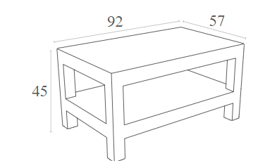 MONACO BROWN ΤΡΑΠΕΖΙ 92Χ57Χ45εκ. ΠΟΛ/ΝΙΟΥ