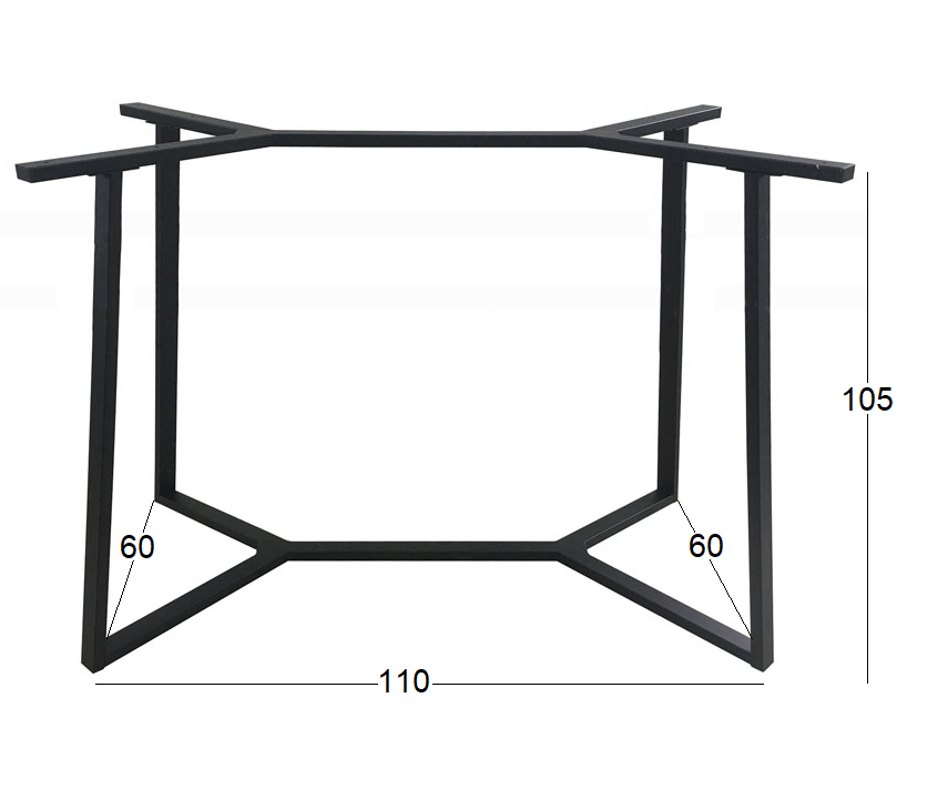 BISTRO ΨΗΛΗ 110X60X105εκ. ΒΑΣΗ ΜΕΤΑΛΛΙΚΗ ΜΕ ΡΕΓ/ΡΟΥΣ