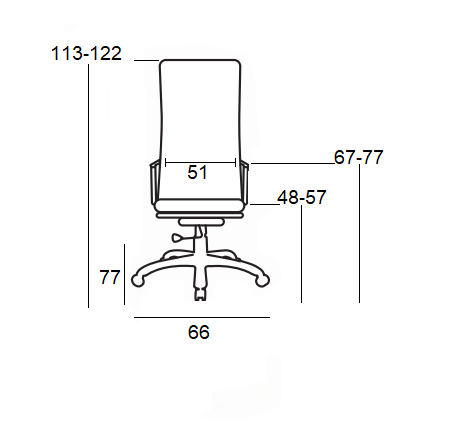 Πολυθρόνα Γραφείου Πολυτέλεια Εργασίας με Επεκτεινόμενο Υποπόδιο 70x75x120