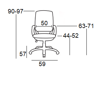 A1180B ΜΑΥΡΟ/ΓΚΡΙ MESH ΠΟΛ/ΝΑ ΓΡΑΦΕΙΟΥ